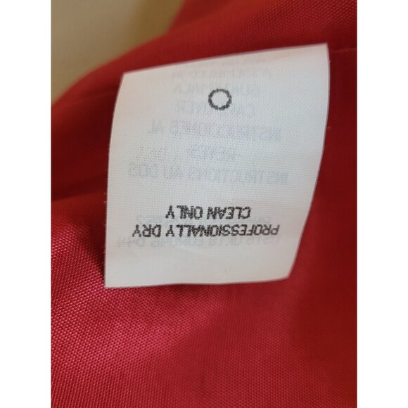 Joan Leslie Womens Red Wool & Nylon Blazer Size 16 With Gold Button Detail - Picture 15 of 16